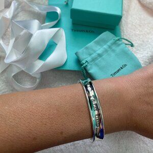 Tiffany & Co. Silver Wide Cuff Bracelet -  Comes w/ Bag, Box, storage bag & bow!